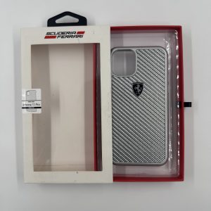 Coque Ferrari Scuderia Carbone Argent - iPhone 11 pro