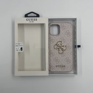 Coque Guess 4G Logo Relief Rose Clair – iPhone 12 Pro Max