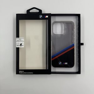Coque BMW M Transparente Officielle Bandes Bleu Rouge – iPhone 13 Pro (6.1”)