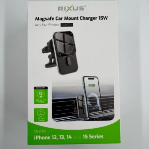 Boîte avant du chargeur sans fil RIXUS MagSafe 15W compatible iPhone 12, 13, 14, 15, 16, 17