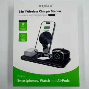 Station de charge sans fil RIXUS RXWC31 pour iPhone, Apple Watch et AirPods